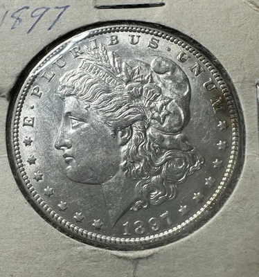 BU UNC 1897 P Morgan Silver Dollar Us Coin Uncirculated Philadelphia Mint Coin - Image 1 of 2