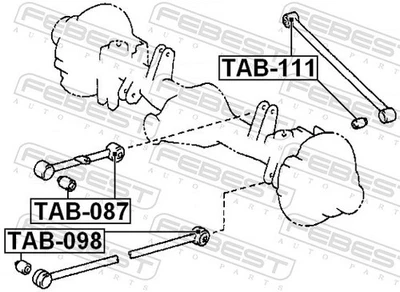 Für FEBEST TAB-111 REAR CROSS BAR SILENT BLOCK TOYOTA LAND CRUISER FJ80,HDJ80,H - Bild 1 von 4