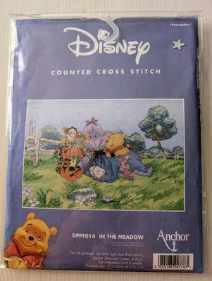 Anchor Winnie the Pooh Cross Stitch Kit Disney In The Meadow (SEE DESCRIPTION) - Image 1 of 4