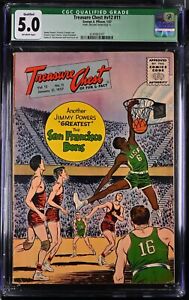 1956 NCAA Bill Russell CGC 5 Treasure Chest comic Split Dunk Jan 1957 v12 #11