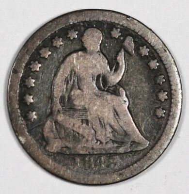 1843 Seated Liberty Half Dime.  Good.  198649 - Image 1 of 2