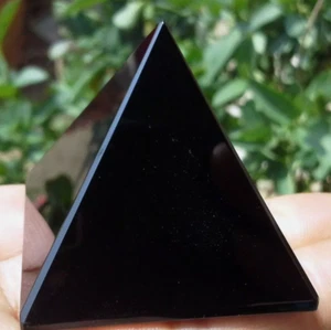 50-60g 1pz NATURALE Ossidiana Quarzo Cristallo Piramide Guarigione - Foto 1 di 4