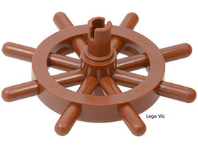Lego 4790b Boat Ship Wheel Rudder Reddish Brown Pirate 4195 MOC New A52