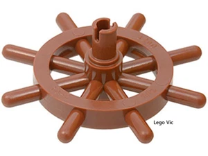 Lego 4790b Boat Ship Wheel gouvernail Reddish Brown Pirate 4195 MOC new A52 - Imagen 1 de 1