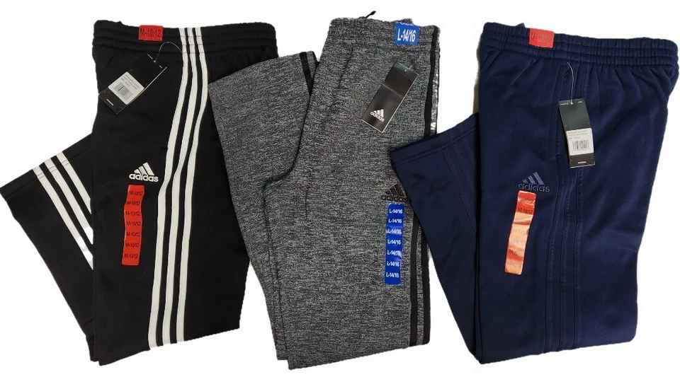 Adidas Youth Fleece Jogger 3 Strips, Thick Fleece NEW VARIETY - Image 1 of 4