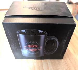 harley-davidson motorcycle /mug/black/logo/in box - Picture 1 of 8