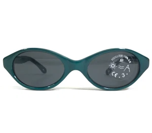 Vuarnet Kids Sunglasses B110 Blue Green Round Frames with Blue Lenses 28-15-105 - Picture 1 of 12
