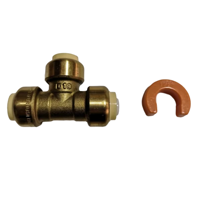 10 Pcs XFITTING 1/2" Push Fit Tee w. 1 Disconnect Clip, 1/2" Push to Connect Tee - Image 1 of 4