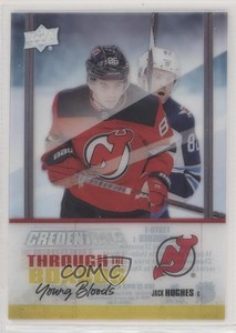 2019 Credentials Through the Boards Young Bloods Jack Hughes #TTBYB-1 Rookie RC
