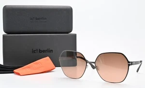 Ic! Berlin Sunglasses Jacy C. Teak Matt Hexagon Oversize Brown Light Germany - Picture 1 of 9