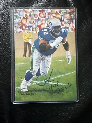 RARE Cortez Kennedy Seattle Seahawks  JSA  Autographed Goal Line Art Card #1 - Image 1 of 4
