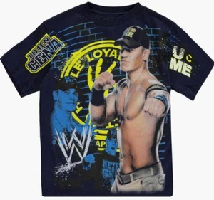 WWE John Cena Blue T-Shirt size 8 M 10 12 L 14 16 XL 18 20 Childs Boys - Picture 1 of 1