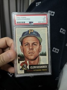 1953 Topps #8 Clem Koshorek Pittsburgh Pirates PSA 5.5