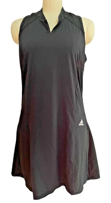Adidas Dress Black Tennis Pickleball Golf Back Zip Ball Pockets Size L - Image 1 of 4