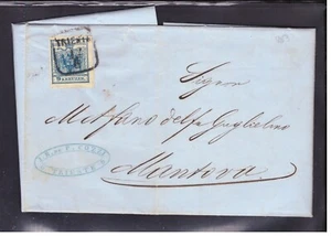Busta Cover Provincie Austriache TRIESTE 9 Kr Isolato per Mantova WE1343 - Foto 1 di 1