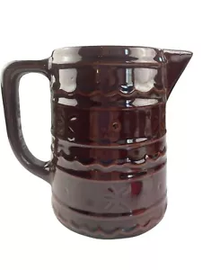 Marcrest Vintage Stoneware Water Pitcher 8 1/4"H - Picture 1 of 14