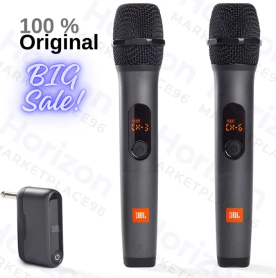 JBL Wireless Microphones Set with Receiver UHF Dual Channel Mike MICAS2 AU - Image 1 of 4