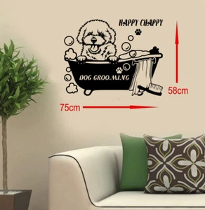 Pegatina de arte de pared personalizada para aseo de perros - Imagen 1 de 4