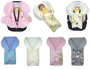 Baby Einschlagdecke für Babyschale Kuscheldecke Fußsack Schlafsack - Bild 1 von 11