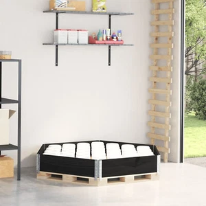 Pallet Collar Hexagon Black 160x160 Solid Wood Pine Q3Z4 - Picture 1 of 7