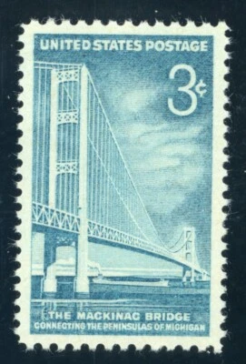 US Stamp #1109 Mackinac Bridge 3c - PSE Cert - SUPERB 98 - MNH - SMQ $65.00 - Image 1 of 2