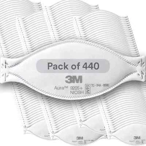 3M Aura 9205+ N95 Maschere Respiratore Antiparticolato Omologate NIOSH (Custodia da 440) - Foto 1 di 3