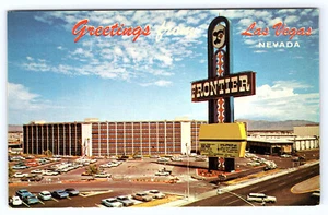 Las Vegas Nevada Frontier Casino Hotel Autos Straßenansicht Postkarte C722 - Bild 1 von 2