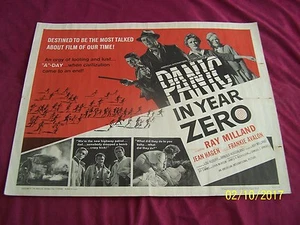 PANIC IN THE YEAR ZERO ORIG. 22"x28" MOVIE POSTER (RAY MILLAND)Scientific drama - Picture 1 of 10