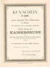 Kuxschein: Bleierz Bergwerk Kaisergrube 1885