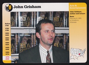 JOHN GRISHAM Writer The Pelican Brief Author 1997 GROLIER STORY OF AMERICA CARD