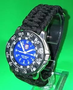 LUMINOX 3100 / 3103 NAVY SEAL S/S w/BLUE DIAL 2 BANDS new batt & o-ring V.G.C - Picture 1 of 14