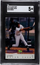 1992 Classic Best BC22 Derek Jeter Blue Bonus SGC 5 EX