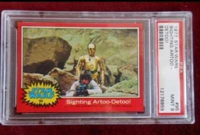 Star Wars 1977: Sighting Artoo-Detoo! Red Card #95 PSA Graded MINT 9 - Image 1 of 2