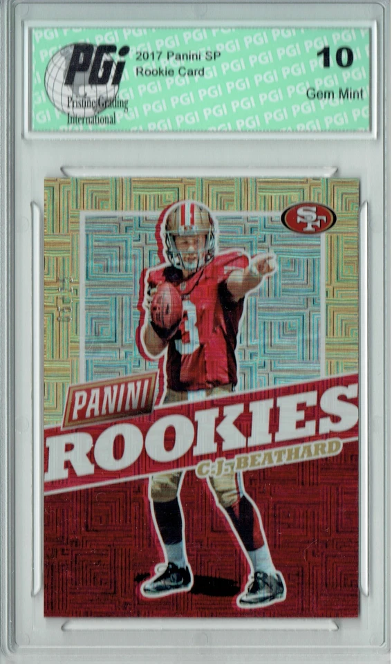 C.J. Beathard 2017 Panini SP #FB31 Squares, 25 Made Rookie Card PGI 10 - Image 1 of 1