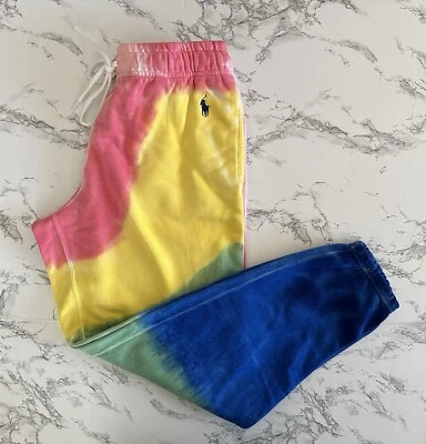 Calça de Moletom Polo Ralph Lauren Terry Tie Dye Lã Jogger Feminina Tamanho Médio - Imagem 1 de 4