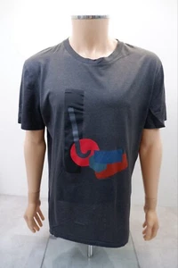 Lanvin Mens T Shirt Top Size XL Grey Short Sleeve Printed - Picture 1 of 9