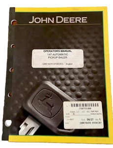 John Deere 14T Automatic Pickup Baler OME16470 Operator Manual Book - Picture 1 of 8