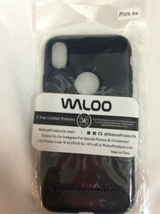 Waloo Brushed Slim Carbon Fiber Case For iPhone XR - Blue - Picture 1 of 2