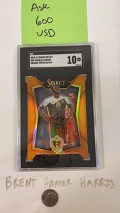 2015-16 Panini Select #88 Romelu Lukaku Black Jersey Orange Prizm 35/149 SGC 10