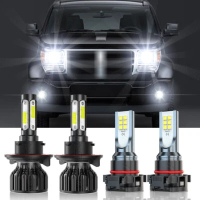 Kit de faróis de LED Hi/Lo farol de neblina lâmpadas 6000K Dodge Nitro 4x 2010-2011 - Imagem 1 de 4