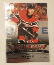 2022-23 UD Extended LUKAS REICHEL Black Diamond Rookie Gems *Hawks* BD-24