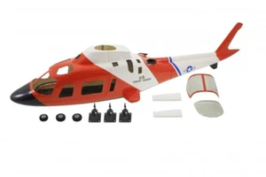 600 Coast Guard A-109 RC Helicopter Fuselage 600 Size with Metal Retract System - Picture 1 of 11
