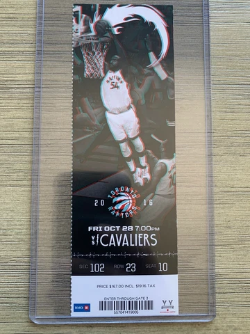 2016-17 Toronto Raptors NBA Official Mint 3D Ticket Stub - pick any game! Cover