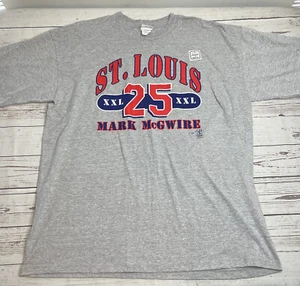 Vintage Mark McGwire St. Louis Cardinals 2000 MLB Men's XXL Graphic T-Shirt NEW - Picture 1 of 8