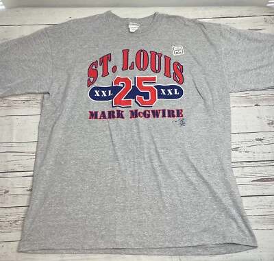 Vintage Mark McGwire St. Louis Cardinals 2000 MLB Men's XXL Graphic T-Shirt NEW - Image 1 of 4