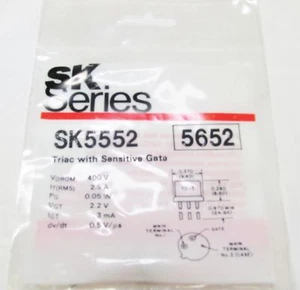 RCA SK5552 - 400V 2.5A 20W TRIAC - TO-5, NOS NTE5652 - Foto 1 di 1