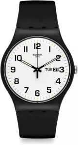 Swatch Watch Swatch TWICE AGAIN Classic SO29B703 Black - Picture 1 of 5