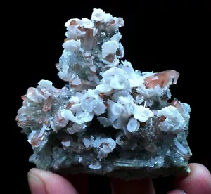 77,4 g seltene NATÜRLICHE rote Quarz Kristallcluster Calcit Fluoreszenz Probe - Bild 1 von 11
