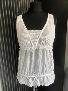 Esprit Striped Summer Cami Grey & White BNWT - Picture 1 of 8