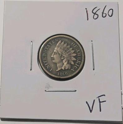 1860-P Philadelphia Indian Head Cent IHC VF Very Fine  - Image 1 of 3